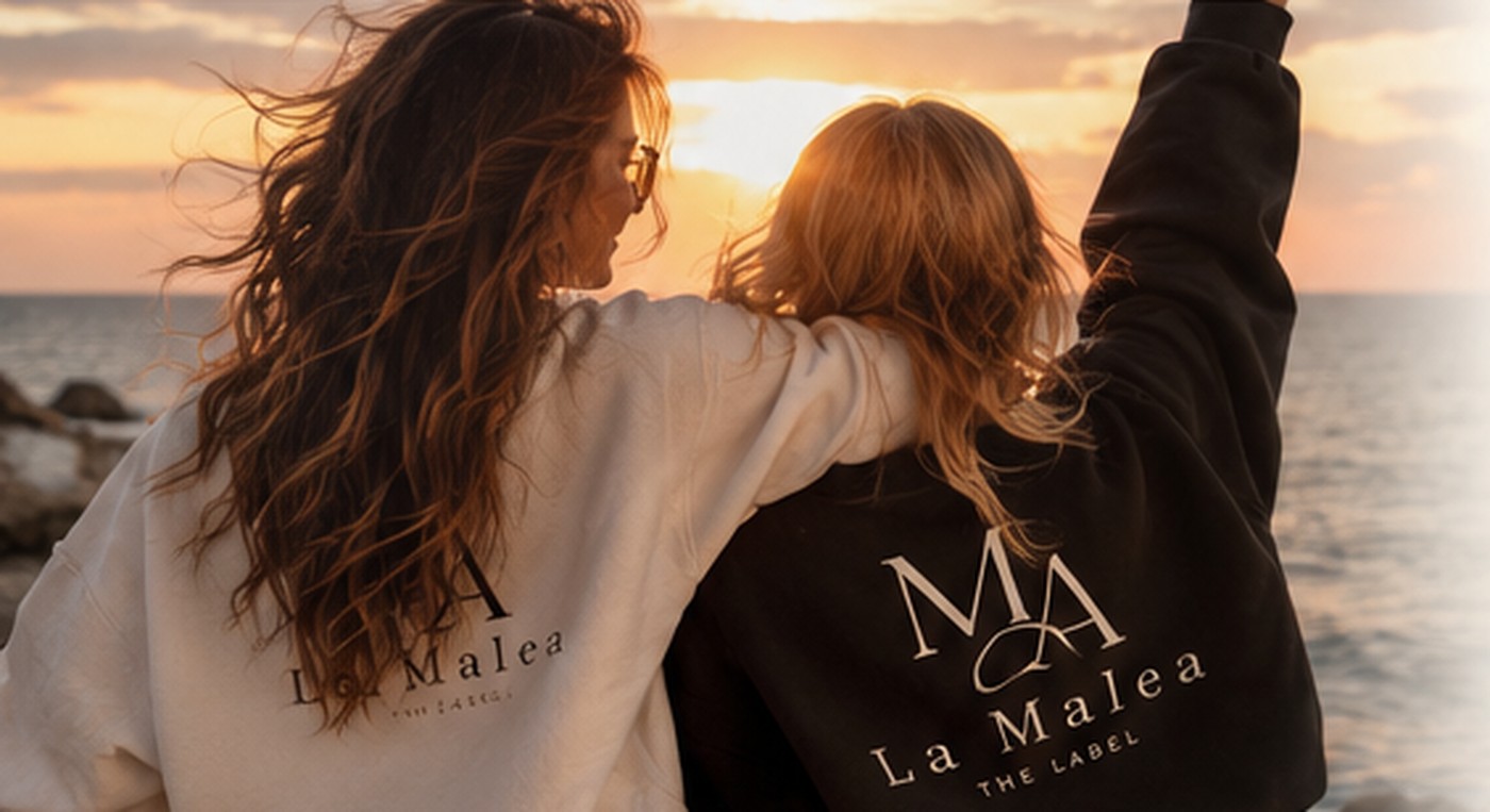 Freundinnen an der Küste im Abendlicht – La Malea Designstudie